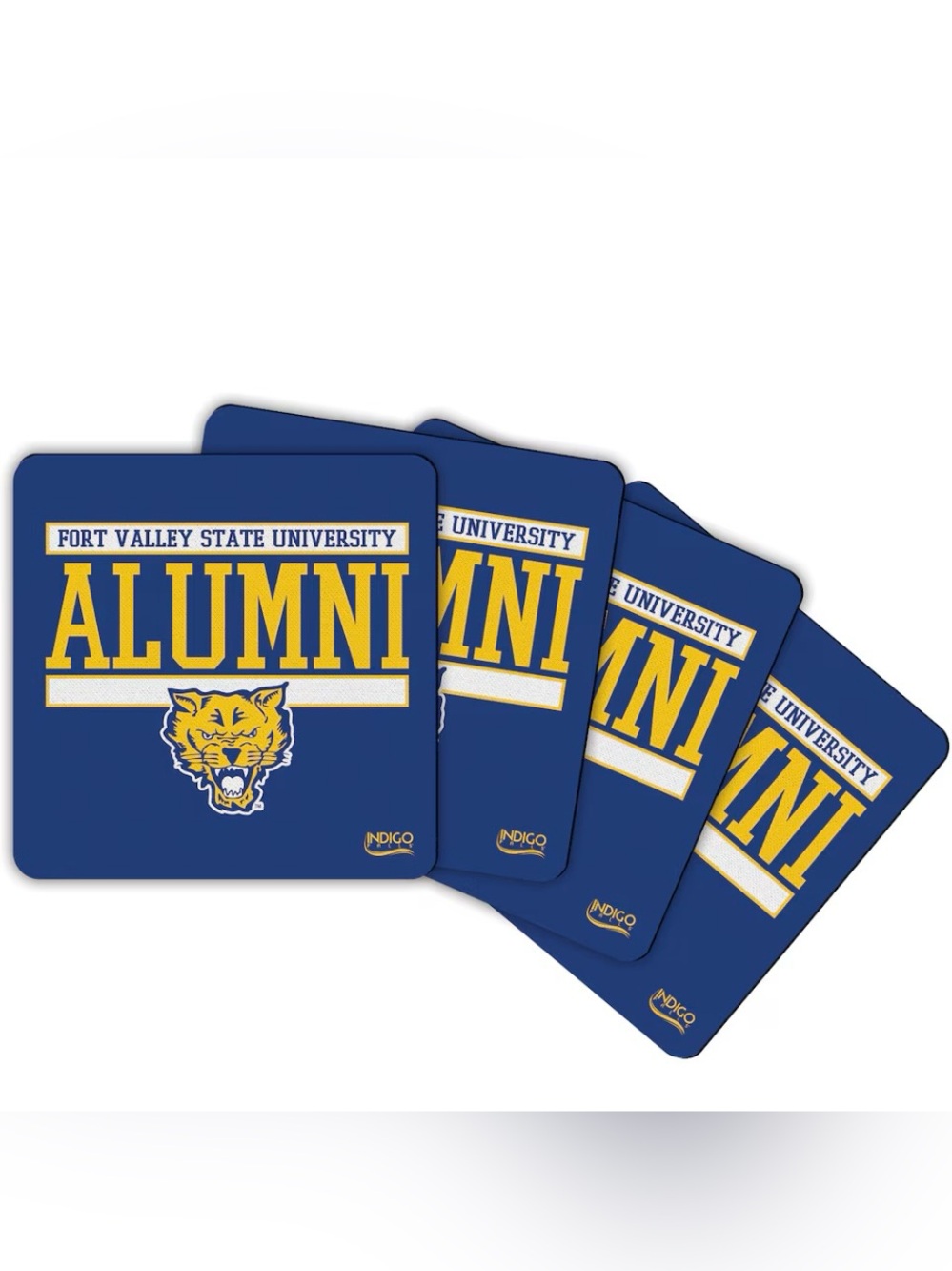Fort Valley State Wildcats Alumni 4-Pack Neoprene Coaster Set FVSU HBCU‎ 🤩